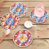 [Upgrade]6pcs/set DIY Diamond Painting Waterproof Case Classic Mandala Coaster Gift Decor Set