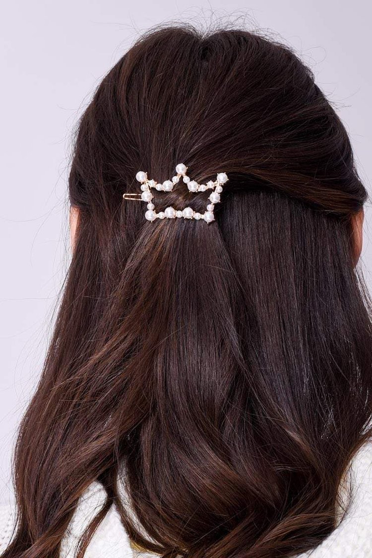 Ariel Crown Pearl Hair Clip Katch Me