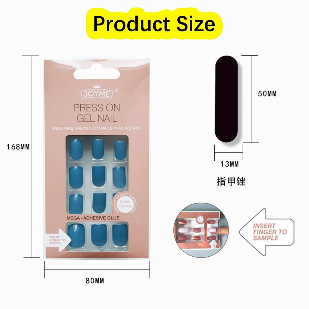 Nails Art Fake Nail Tips False Press on Coffin with Glue Stick Designs Clear Display Short Set Full Cover Artificial Square Kiss
