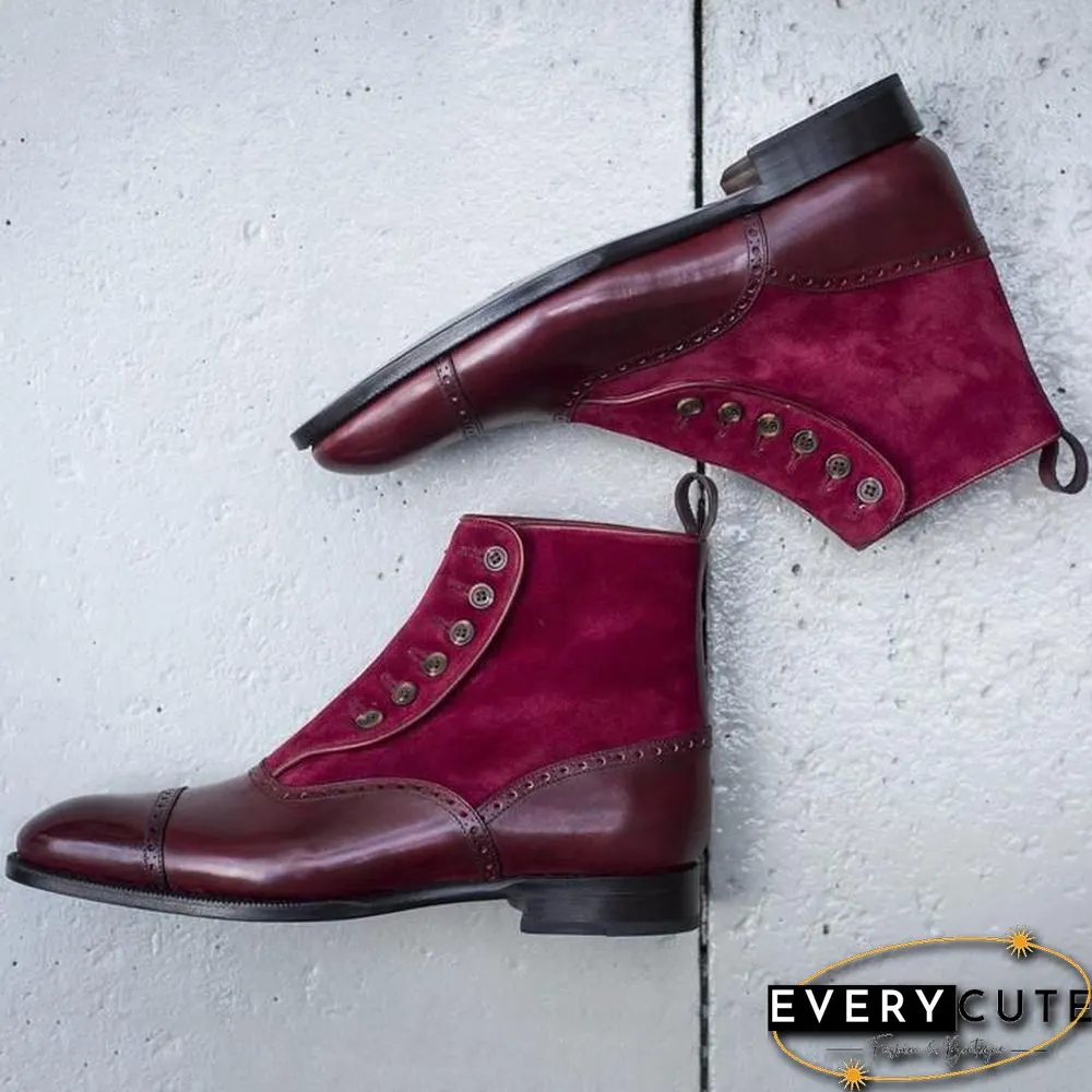 Handmade Elegant Vintage Chelsea Button Boots