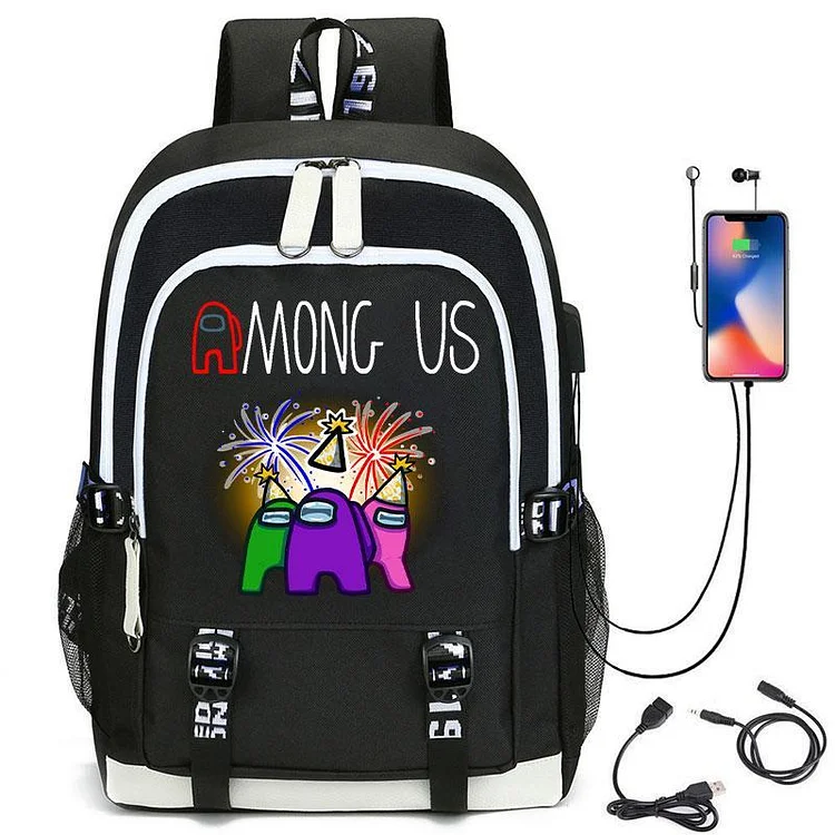 Mayoulove Among Us Large Capacity Backpack Waterproof Oxford Bag for school-Mayoulove