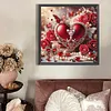 Roses rouges en forme de c&oelig;ur pour la Saint-Valentin, kit sp&eacute;cial de drill partiel en diamant 5d pour adultes d&eacute;butants d&eacute;coration int&eacute;rieure peinture