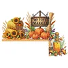 (US Local)Harvest Pumpkin Diamond Art Door Right Angle Sign for Indoor Outdoor Wall