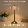 Crystal Table Lamp Cordless Desk Lamp Dimmable Sleeping Light for Restaurant Bar