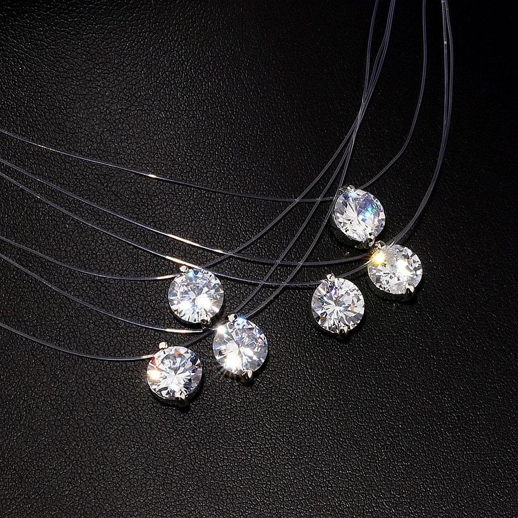 Trendy Jewelry  Transparent Invisible Line Necklace