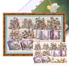 uk.everydayedeals (Limited Stock)Cross Stitch - 11ct Stamped - Animaux et livres (90*67cm)