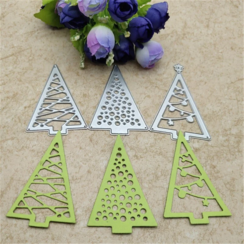 Christmas tree Cutout Metal Cutting Dies Stencils Die Cut for DIY Scrapbooking Album Paper Card Embossing