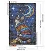 Diamond Painting -DIY Round Drill Starry Sky and Cats(40x60cm)