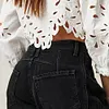 Gioiacombo&trade; Nuovi jeans a gamba larga retr&ograve; alla moda da donna