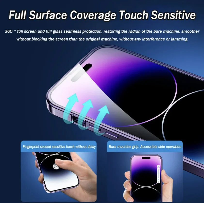For iPhone 14/15 Series Double-sided Electroplated Glass Magnetic Phone Case