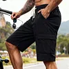 Cotton Linen Cargo Shorts for Men Lightweight Breathable Drawstring Waist Summer Casual Shorts with Side Pockets by Inlyline