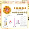 Peinture en diamant en 5D DIY d&eacute;coration acrylique de bureau, bougeoirs fleurs, d&eacute;coleur de bureau maison faite main pour adultes d&eacute;butants (Lotus jaune)