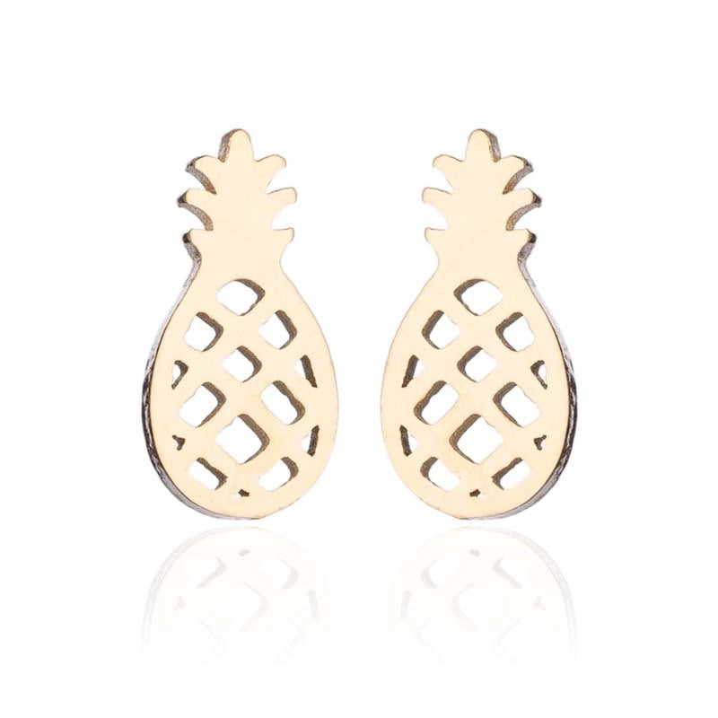 1 Pair Minimalist Fruit Stainless Steel Ear Studs