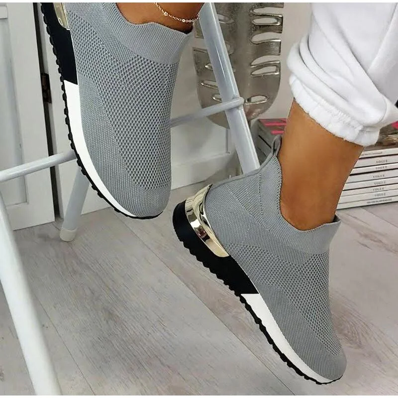 Sneakers Women Vulcanized Shoes Ladies Solid Color Slip-On Sneakers for Female Casual Sport Shoes 2021 Fashion Mujer Shoes
