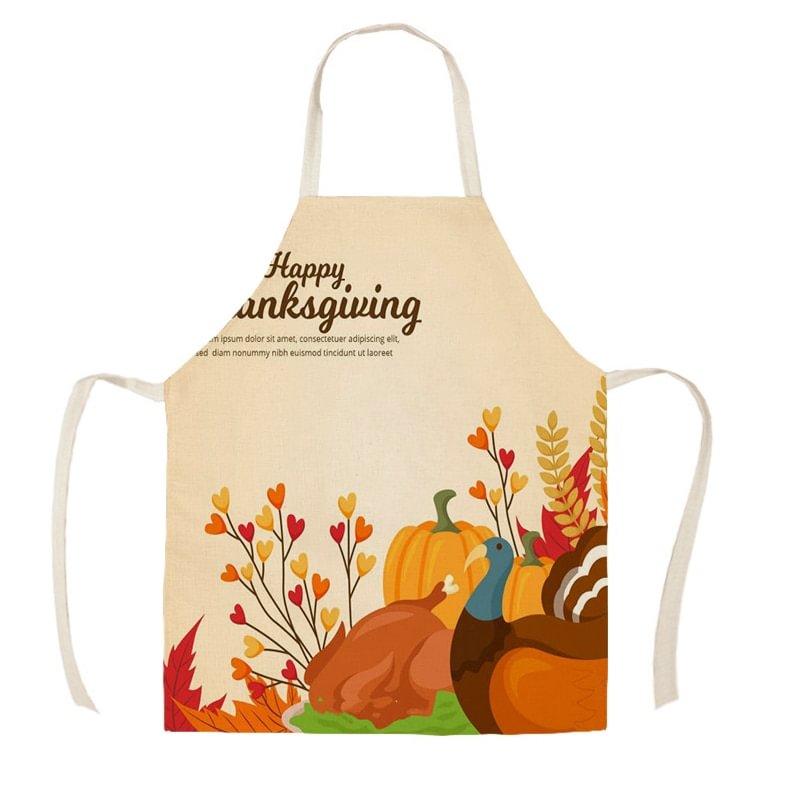 Linen Kitchen Apron - Butterfly Flower Girl letclo 