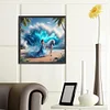Bord De Mer Vague Fille Ronde Drill Diamond Painting-40 * 40CM