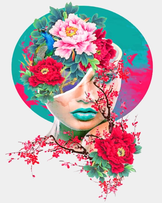 

Flowers Woman – Illustration Paint By Numbers - 40*50CM, 501 Original