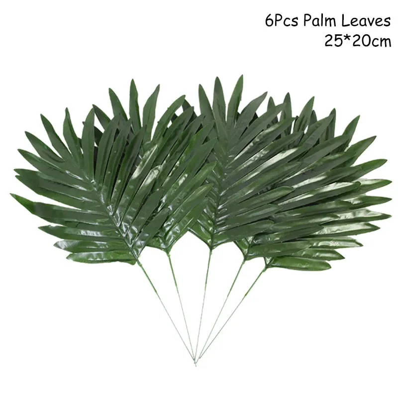 Hawaiian Party Decorations Palm Leaves Bunting Banner Luau Flamingo Summer Tropical Party Decoration Jungle Safari Party Ballons