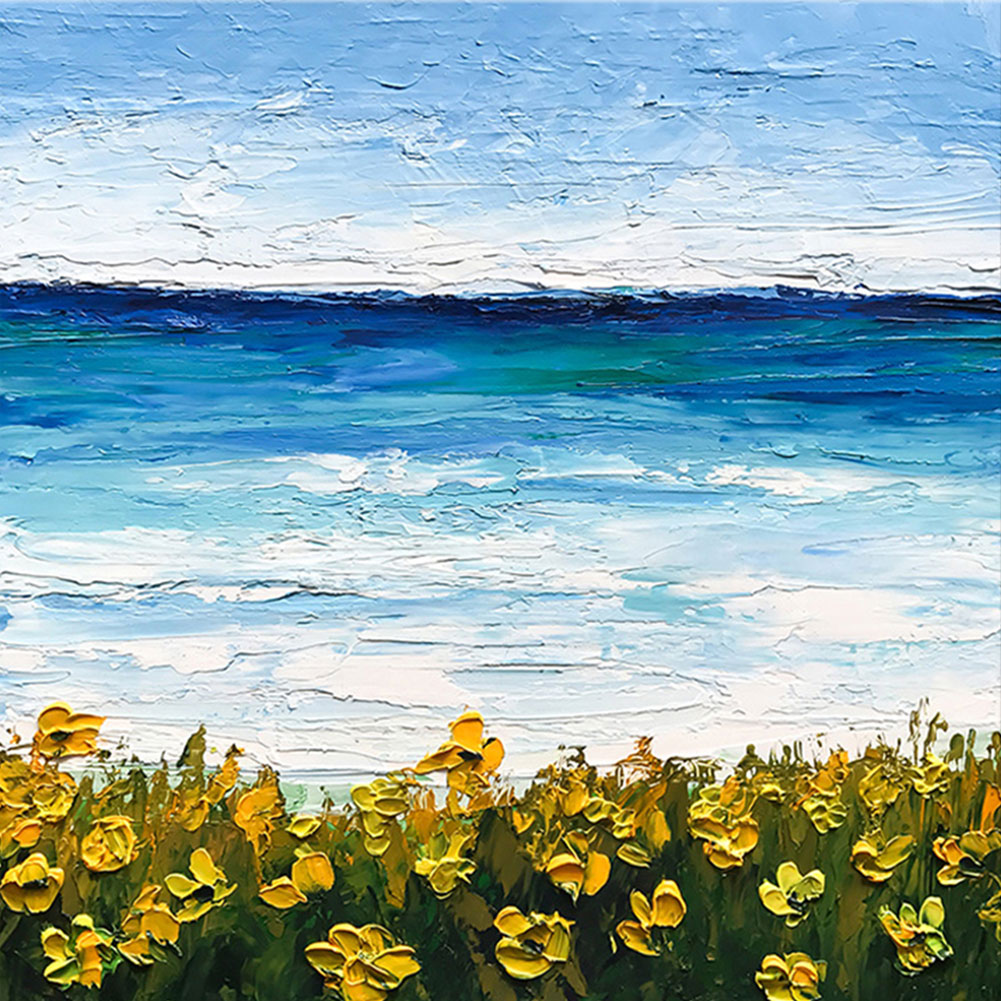 Sunset at Sea-Paint by Numbers-8"x8"/20x20cm