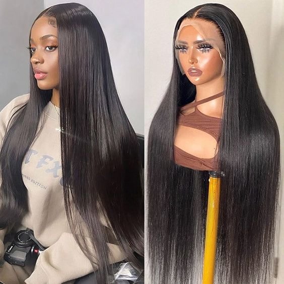 Straight Human Hair Wig 13x4 Lace Front Wigs Long Straight Frontal Wig Glueless Lace Wigs US Mall Lifes