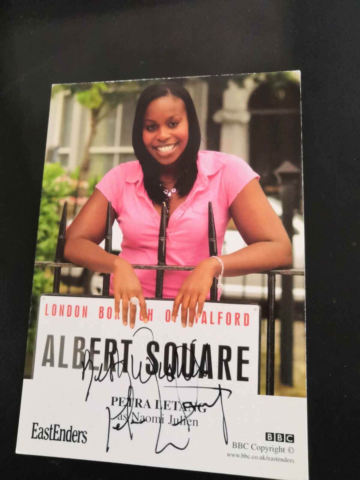 EASTENDERS SIGNED CAST CARD OF PETRA LETANG UNDEDICATED