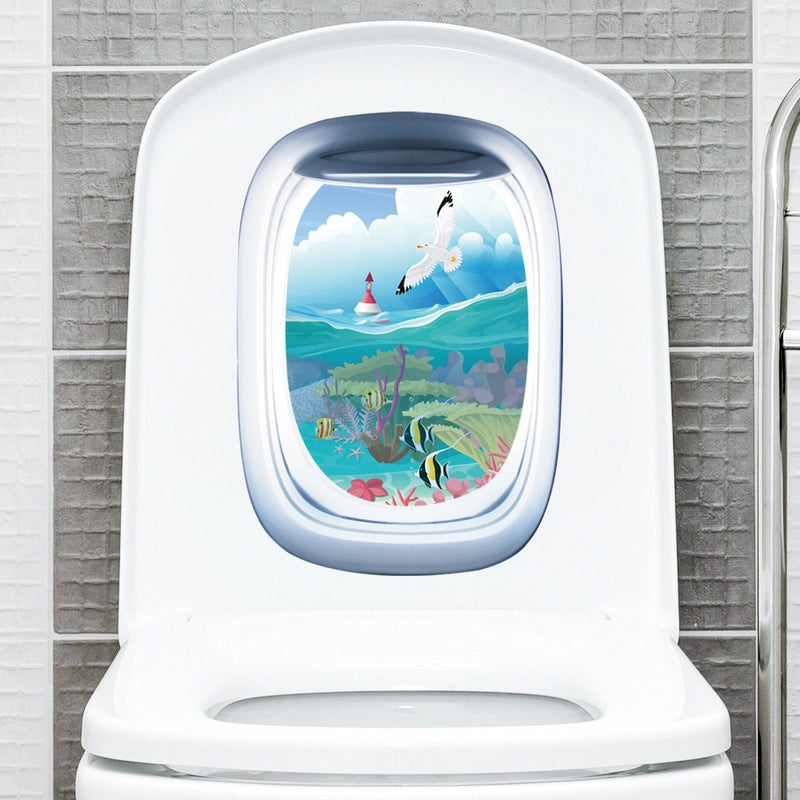 Casual Elegant Landscape PVC Wall Sticker Bathing