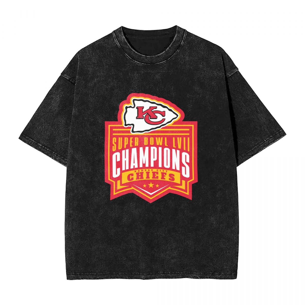 Kansas City Chiefs Super Bowl LVII 2023 Champions Men's Vintage Oversized T-Shirts