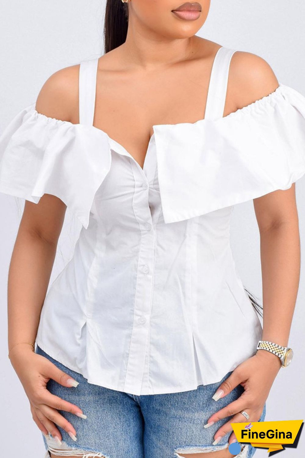 Black Casual Solid Backless Off the Shoulder Tops