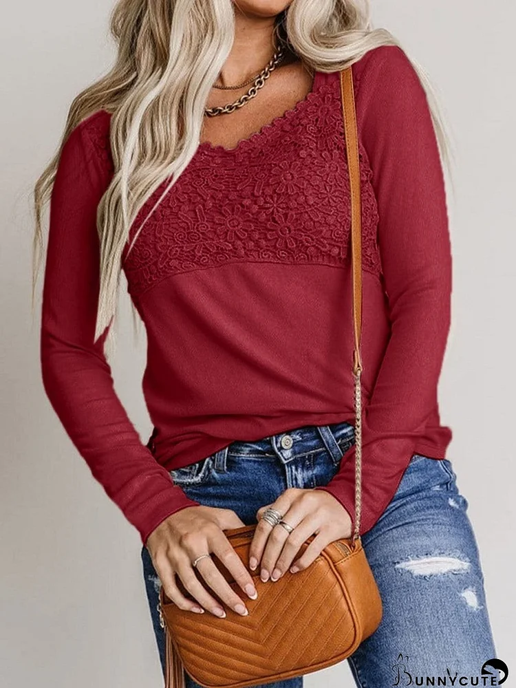 Ombre Printed Blouse with V-Neck