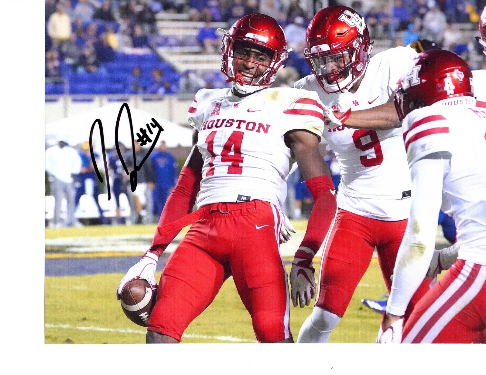 Isaiah Johnson Houston Cougars signed autographed 8x10 football Photo Poster painting