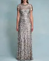 Heavily Beaded Evening Gown