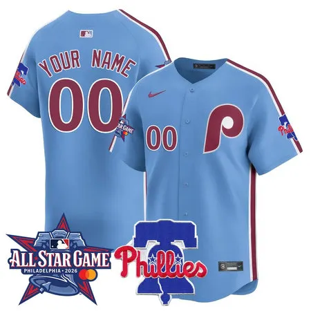 Men's Philadelphia Phillies Light Blue 2026 MLB All-Star Custom Jersey