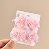 Fairy Flower Gauze Beads Hair Bands Scrunchies for Kids