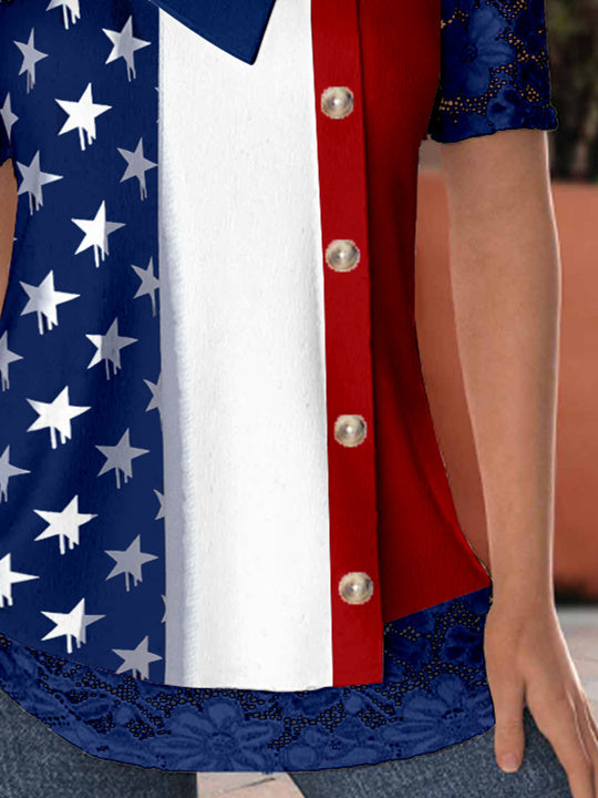 Women Half Sleeve V-neck Solid Color Dress