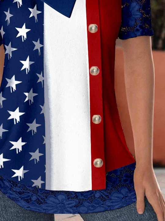 Women Half Sleeve V-neck Solid Color Dress