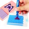 (US Local)4Pcs Butterfly Diamond Painting Tray 5D DIY Drills Plate with Sppon & Brush