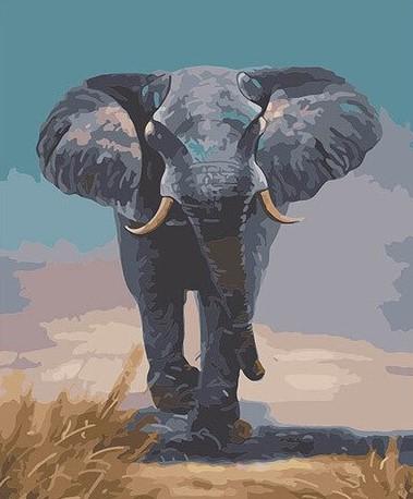 

Grey Elephant – Paint By Numbers - 40*50CM, 501 Original