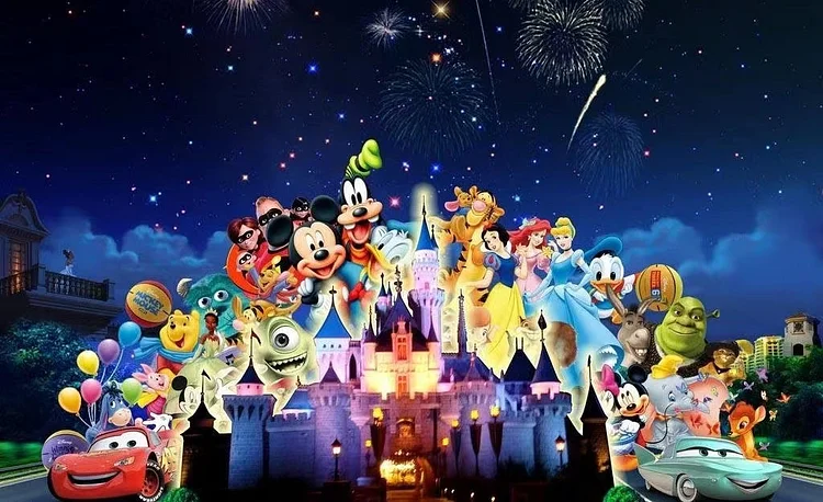  Disney 40*65CM (Canvas)AB Round Drill Diamond Painting gbfke