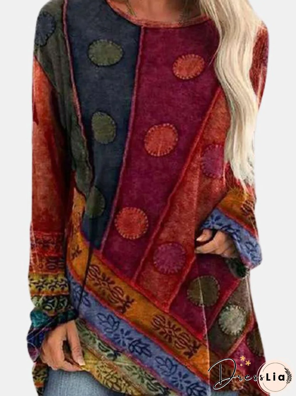 Casual Cotton-Blend Crew Neck T-shirt