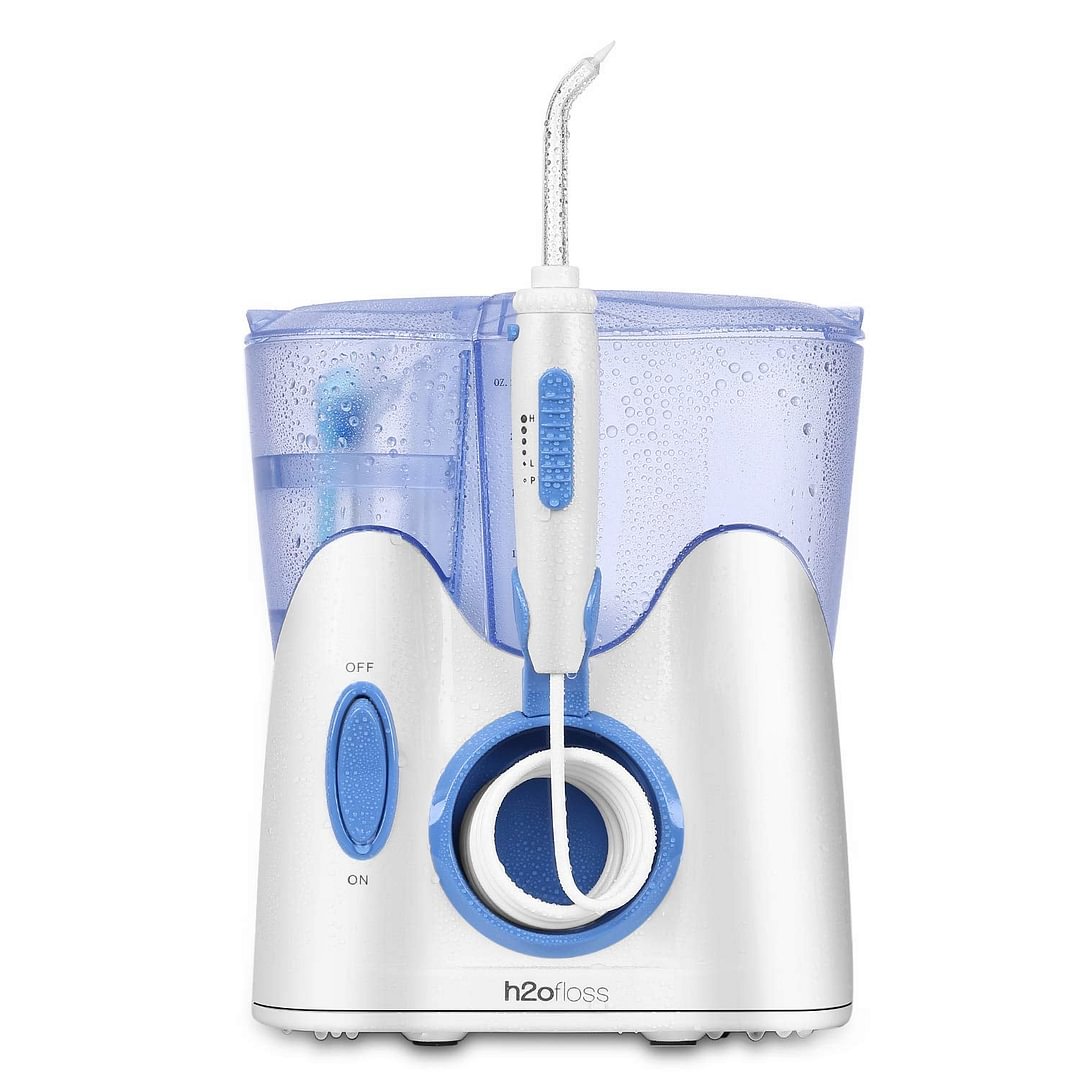 Dental Water Flosser for Teeth Cleaning With 12 Multifunctional Tips & 800ml Capacity, Professional Countertop Oral Irrigator Quiet Design