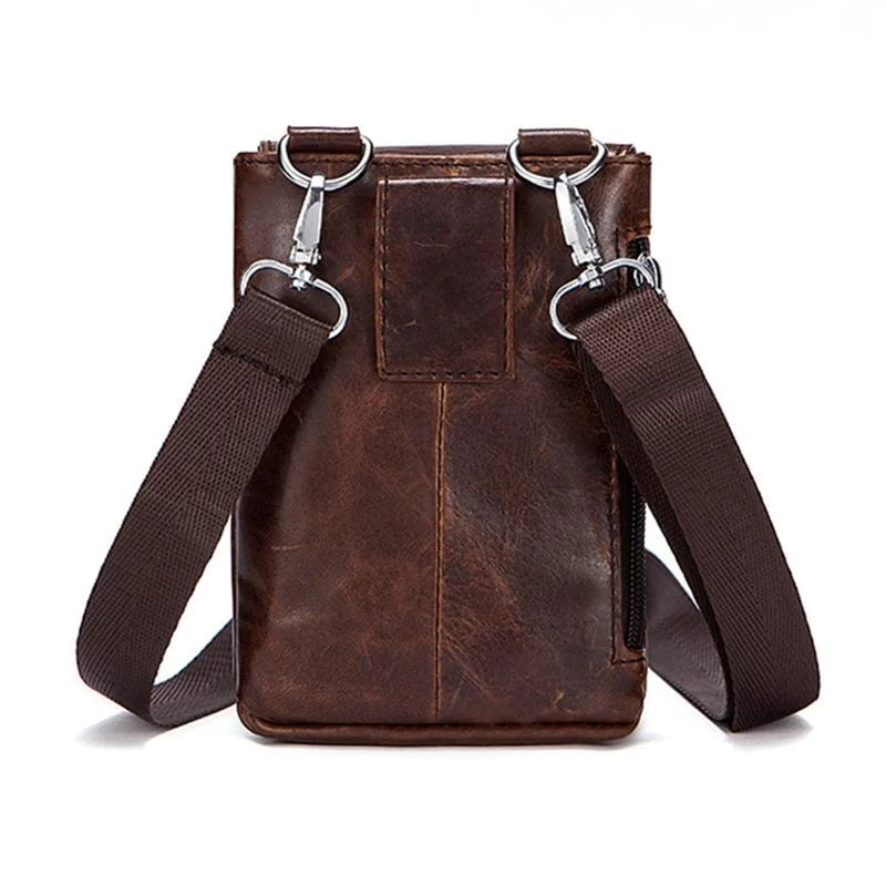 Leather Simple Style Chunky Sling Shoulder Bag Fanny Bag