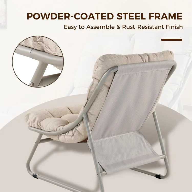 reclining sling chair with ottoman