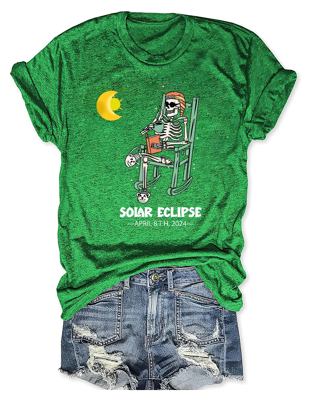 Funny Solar Eclipse Skeleton T-shirt
