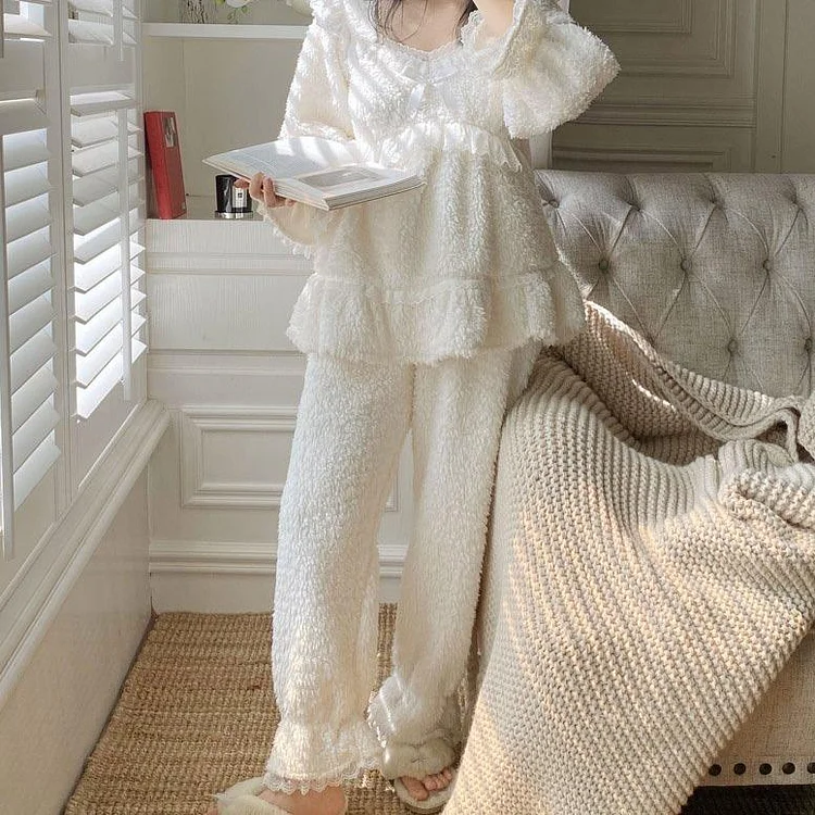 Princesscore Warm Fleece Pajama Set QueenFunky