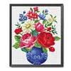 >SALE<Flowers Cross Stitch 11CT Stamped Canvas DIY Embroidery Needlework (0057)