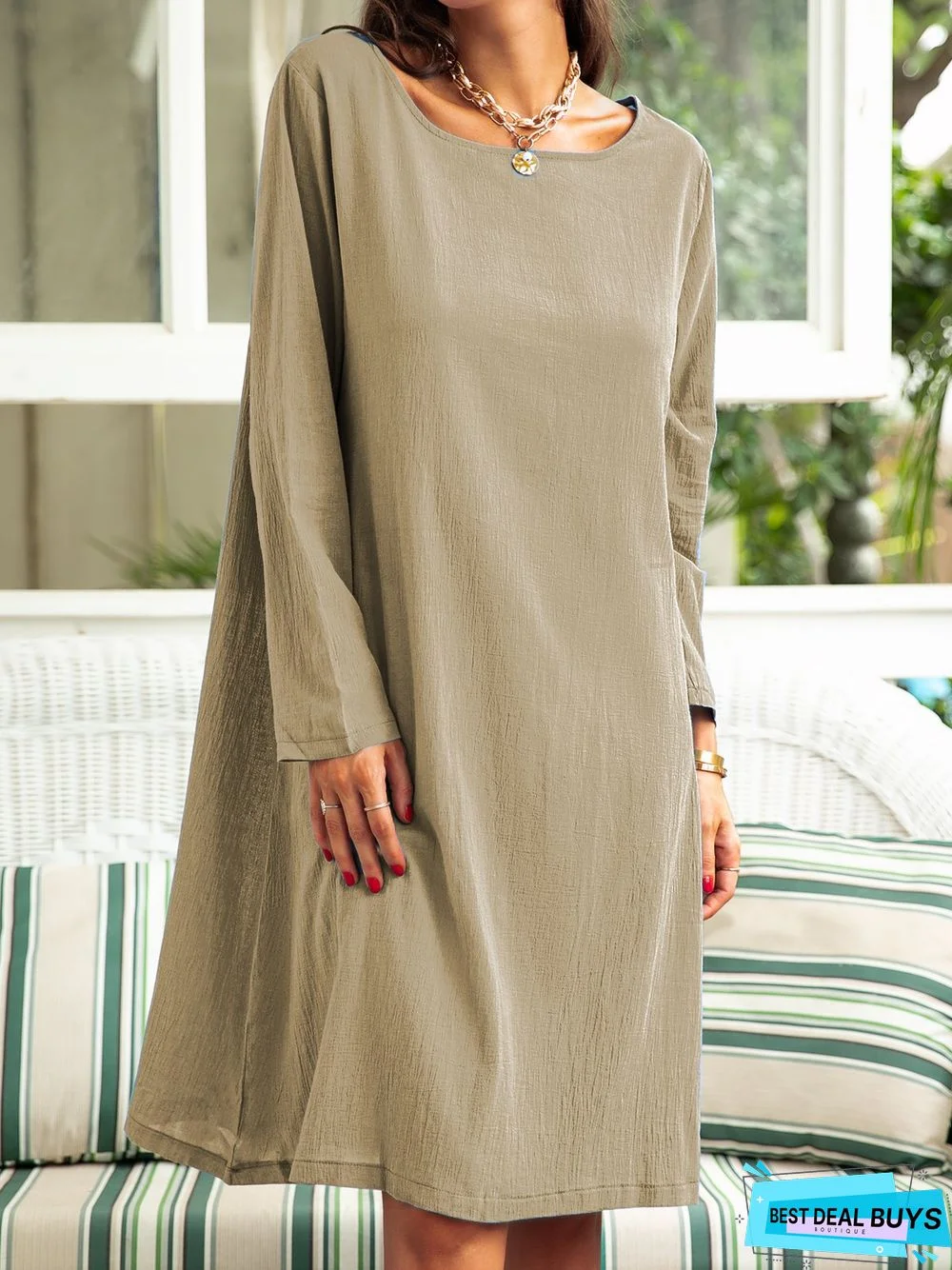 Casual Long Sleeve Casual Knitting Dress