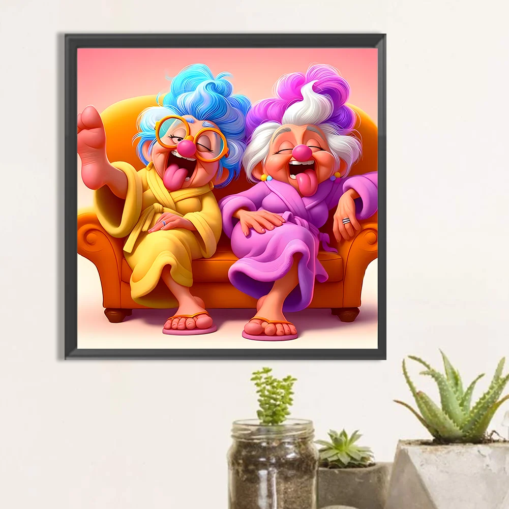 Diamond Painting - Full Round Drill - Grandma(Canvas|40*40cm)