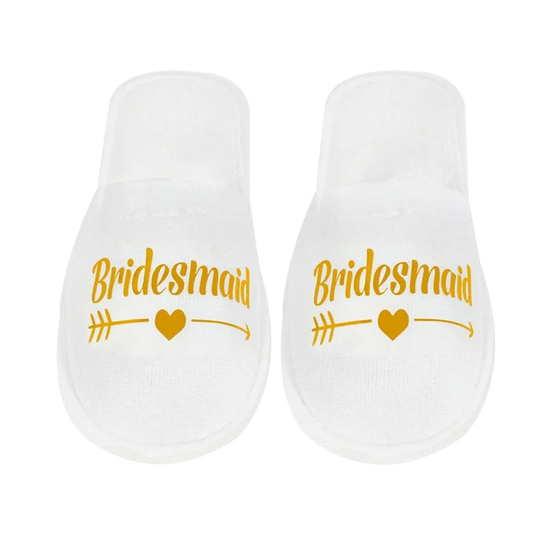 1Pair Bride to be Bridesmaid Disposable Soft Slippers Bridal Shower Bachelorette Hen Party Decoration Supplies Wedding Gift