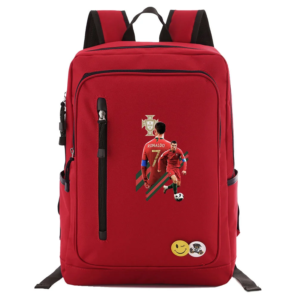 Buzzdaisy Product Title: Large Capacity Cristiano Ronaldo Square Backpack with Computer Protection Bag for 15-inch Laptop