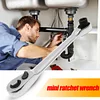 1/4 inch Mini 72 Tooth Ratchet Wrench CR-V Socket Spanner Car Repair Tool